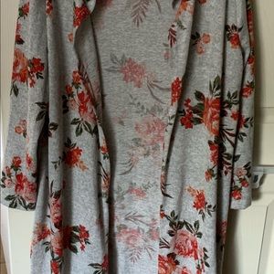 Floral duster with hood